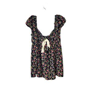Free People Women's Floral Print Corduroy Mini Dress Size M